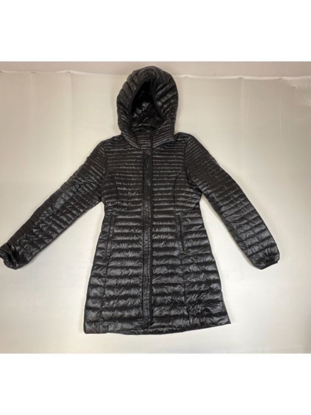 Patagonia Women's Lightweight Fiona Down Parka Black Hooded Puffer Jacket Size S
